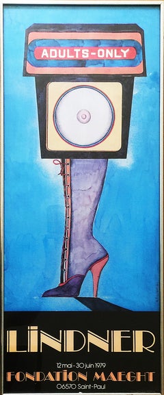 Richard Lindner, Adults-Only, Rare 1970s Pop Art poster in Vintage frame Lt. Ed.