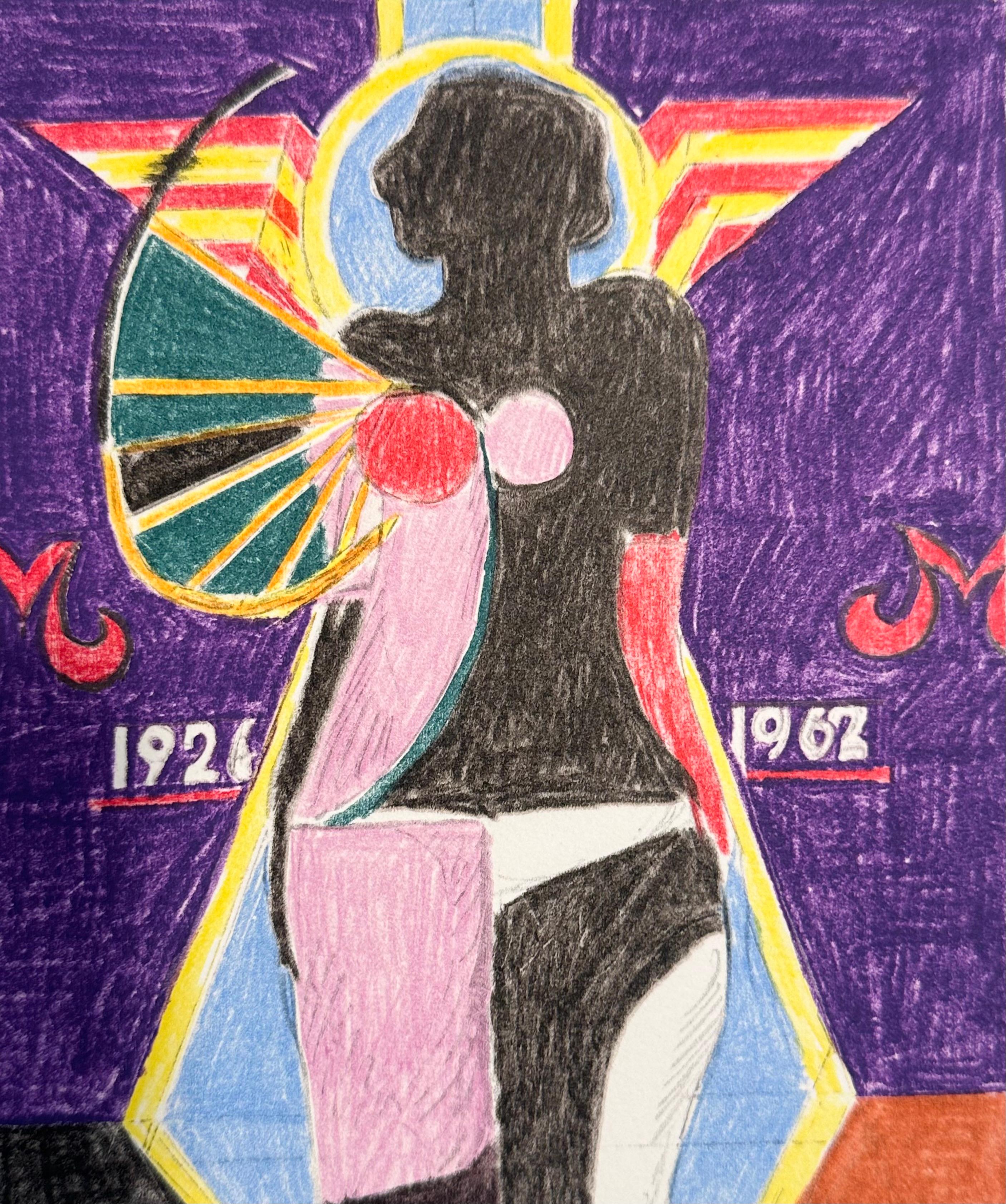 RICHARD LINDNER, Amburgo 1901 - New York 1978 Marilyn was here, 1970 - Print di Richard Lindner