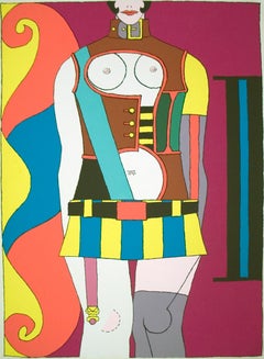 Richard Lindner-Changing Sexuality (Panel 1 of 3)-46" x 34"-Serigraph-Pop Art