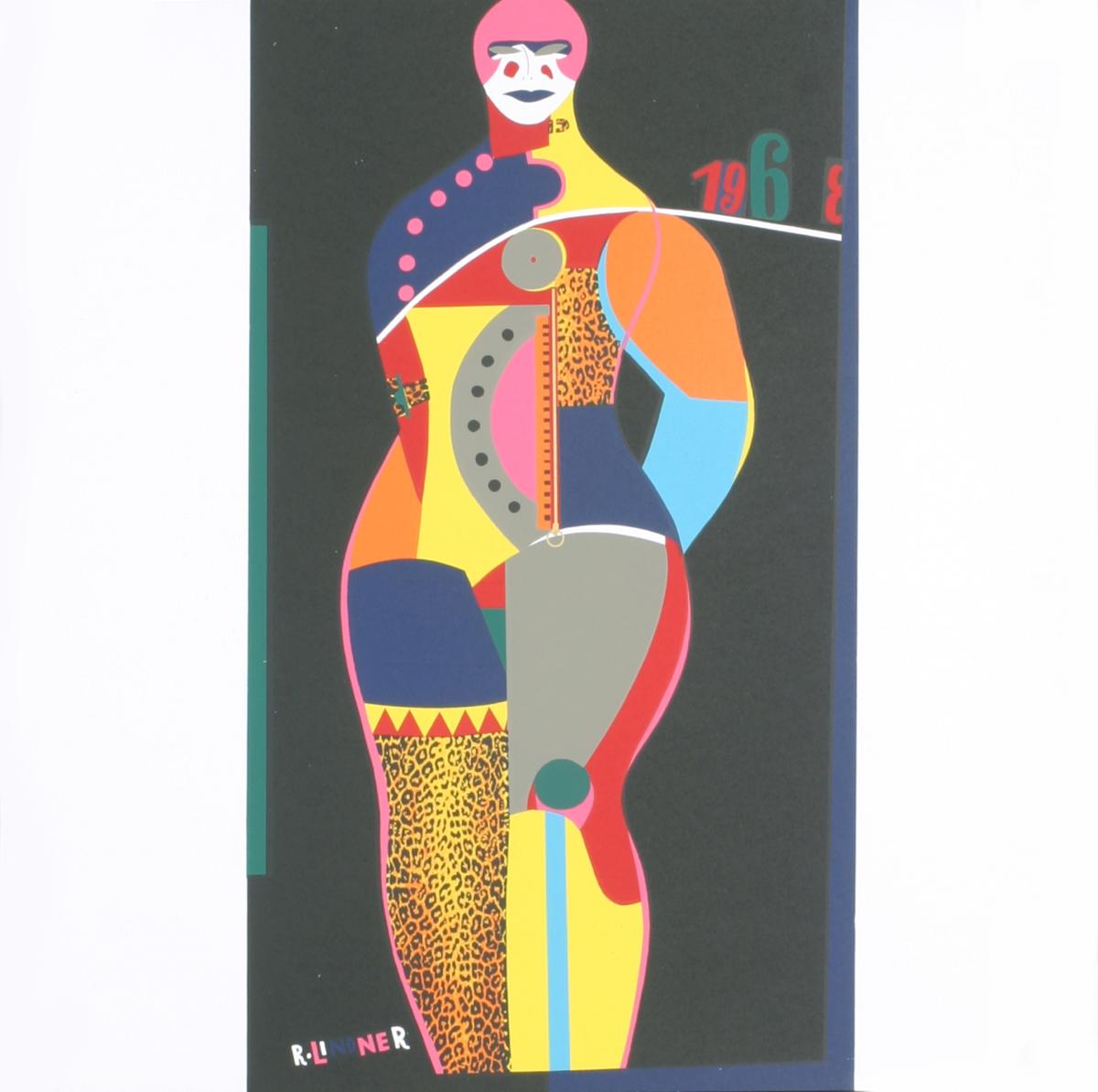 First edition hand-pulled serigraph unsigned and not numbered by Richard Lindner in 1968. Part of a collection produced by Multiples and printed by Banner. Other artists that participated in the portfolio are Warhol (Soup can), Lichtenstein (Hand