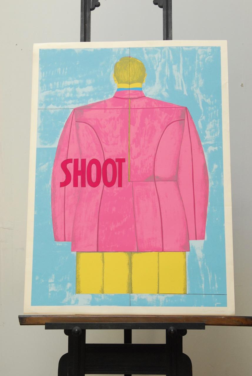 Shoot „Rücken“ Lithographie – Print von Richard Lindner