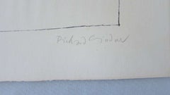 Vintage Modern Lithograph Poster 1960s Pop Art Mod Figure Pencil Signed