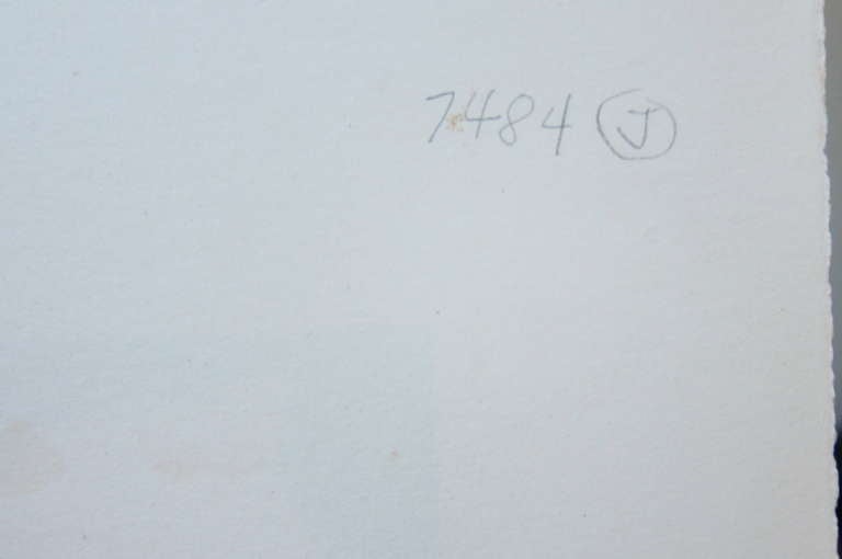 Vintage Modern Lithograph Poster 1960s Pop Art Mod Figure Pencil Signed For Sale 2