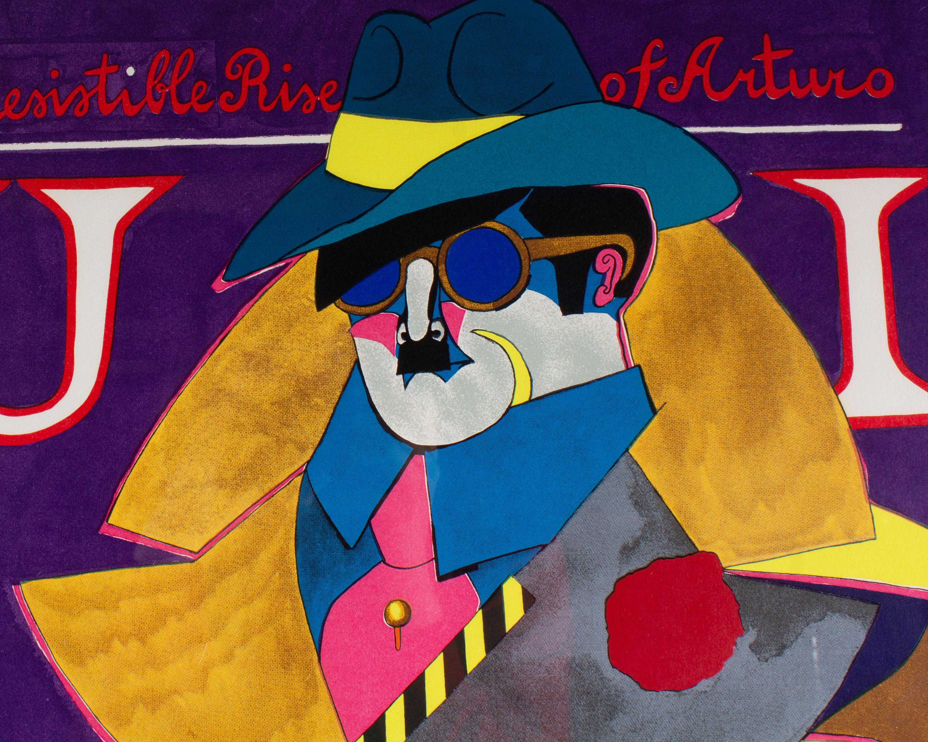 A 1968 limited edition lithograph by the German-American artist Richard Lindner (1901-1978). Titled The Resistible Rise of Artuo Ui, this print was printed in 1968 and was part of a collection produced by Multiples. Signed in pencil and numbered