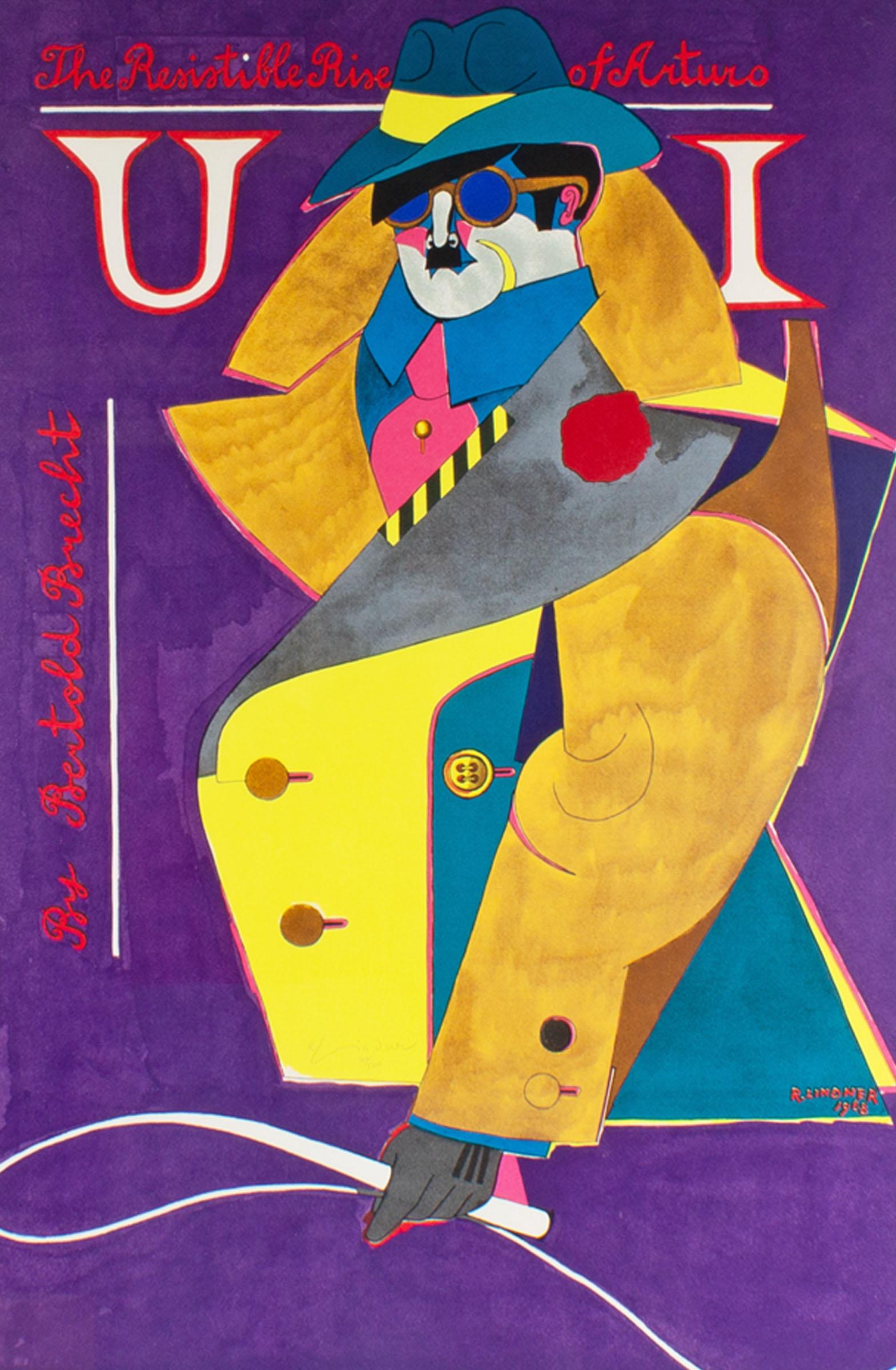 Modern Richard Lindner Signed 1968 Limited Edition “The Resistible Rise of Artuo Ui” Li For Sale