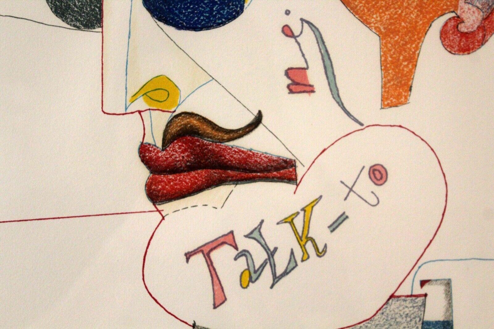 Fin du 20e siècle Lithographie « Talk to Me » de Richard Lindner signée, 1970 54/100 en vente