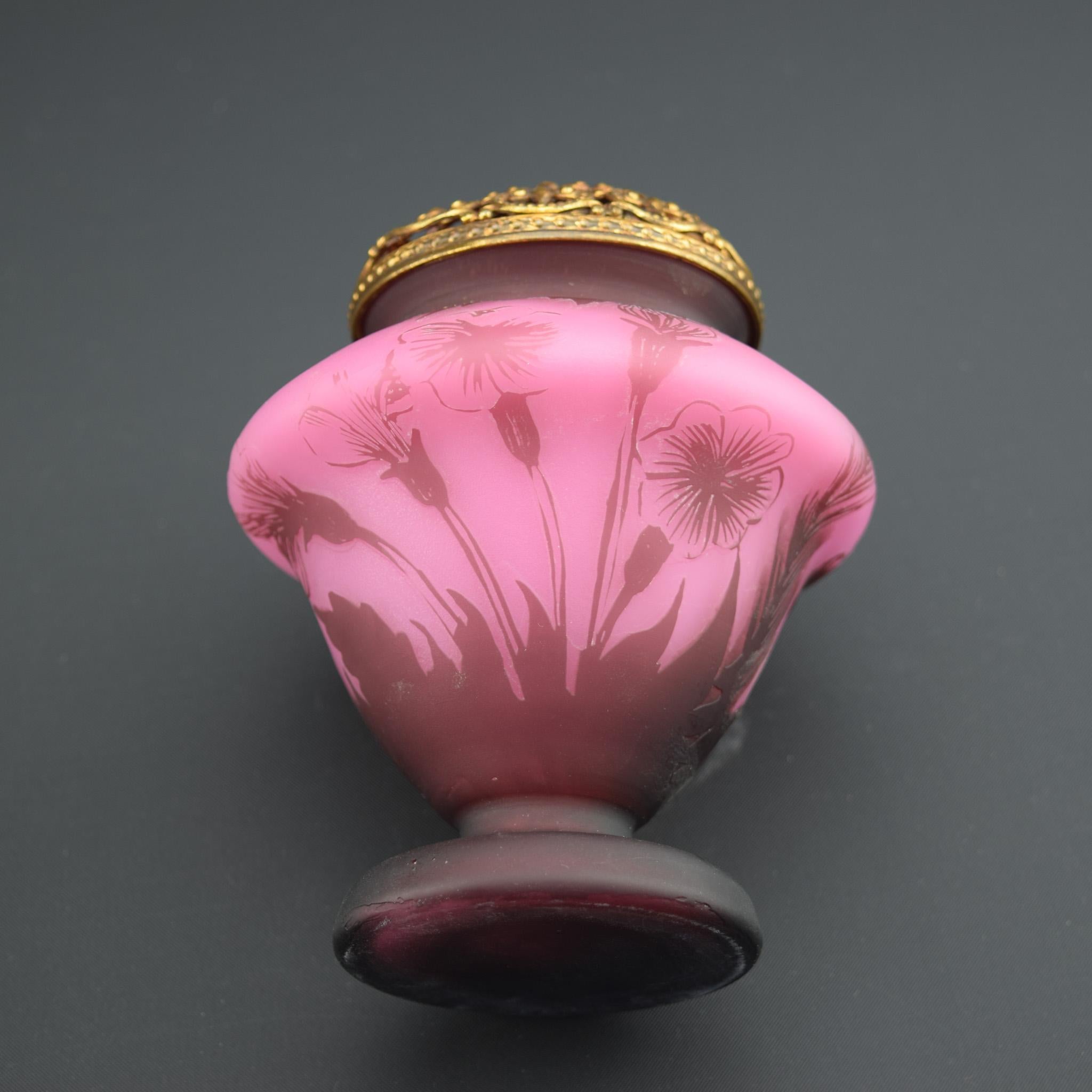 Glass Richard Loetz Cameo glass vase/night light C1920 For Sale