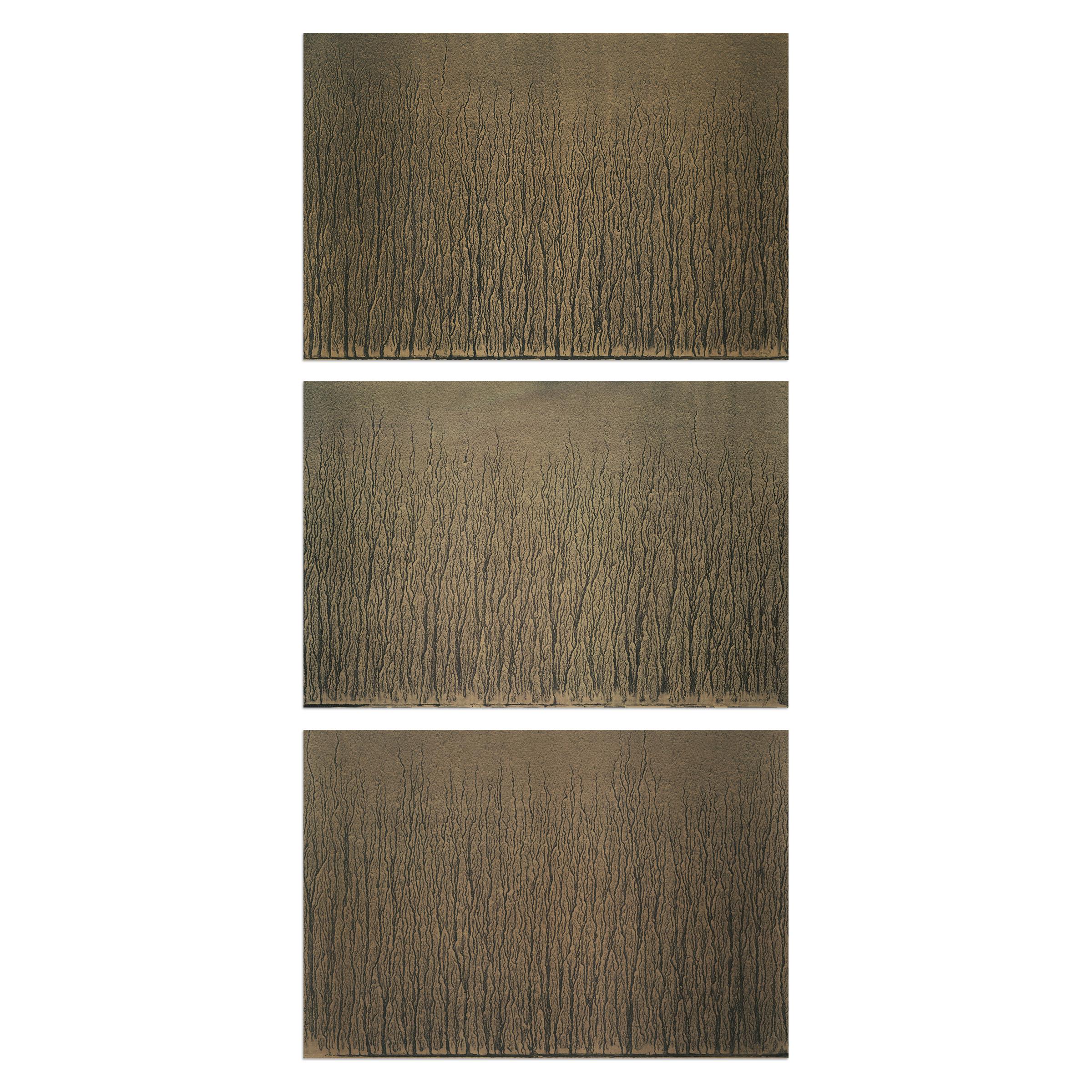 Richard Long (British, b. 1945)
River Avon Mud Drawings, 1989
Medium: Set of 3 granolithographs and 1 silkscreen (title page)
Dimensions: each 65 x 96 cm (25½ x 37½ in)
Edition of 60: each hand-signed and numbered
Condition: Excellent