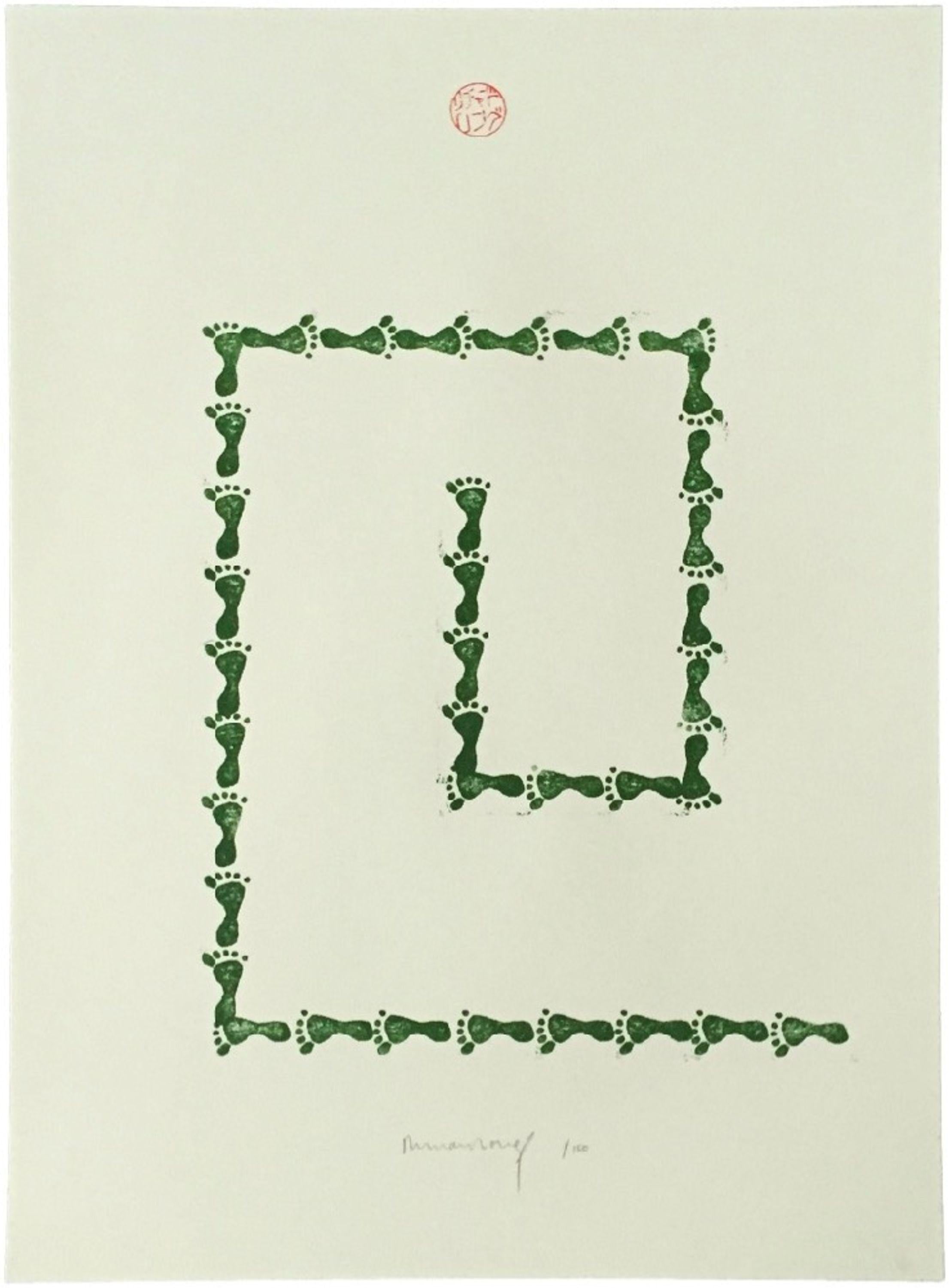 Untitled (from Artists Against Torture portfolio) - Print by Richard Long