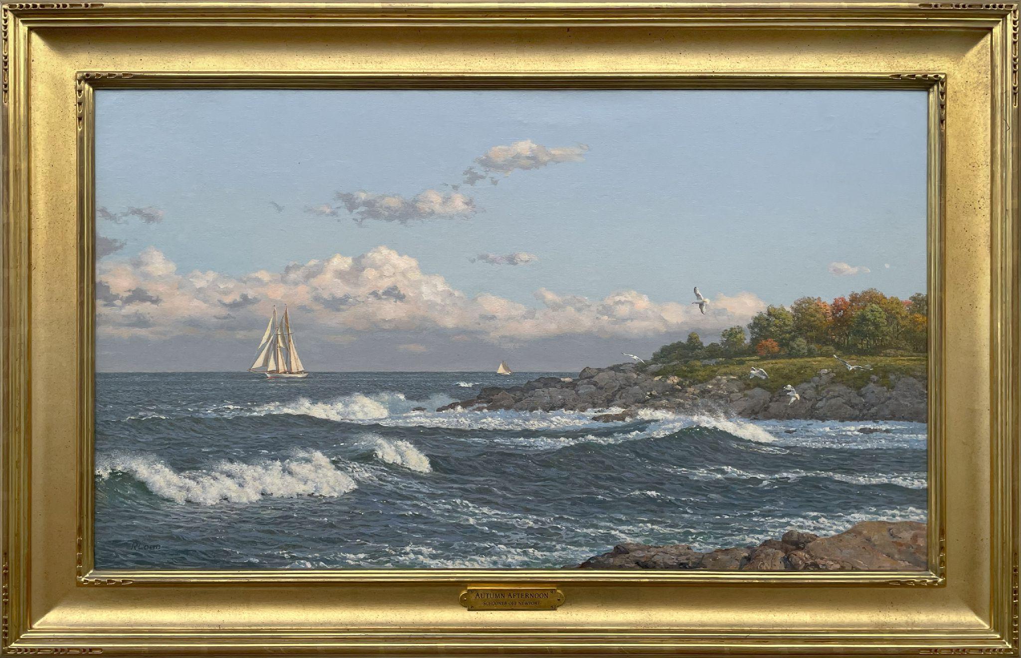 Autumn Afternoon, Newport, RI - Painting by Richard Loud