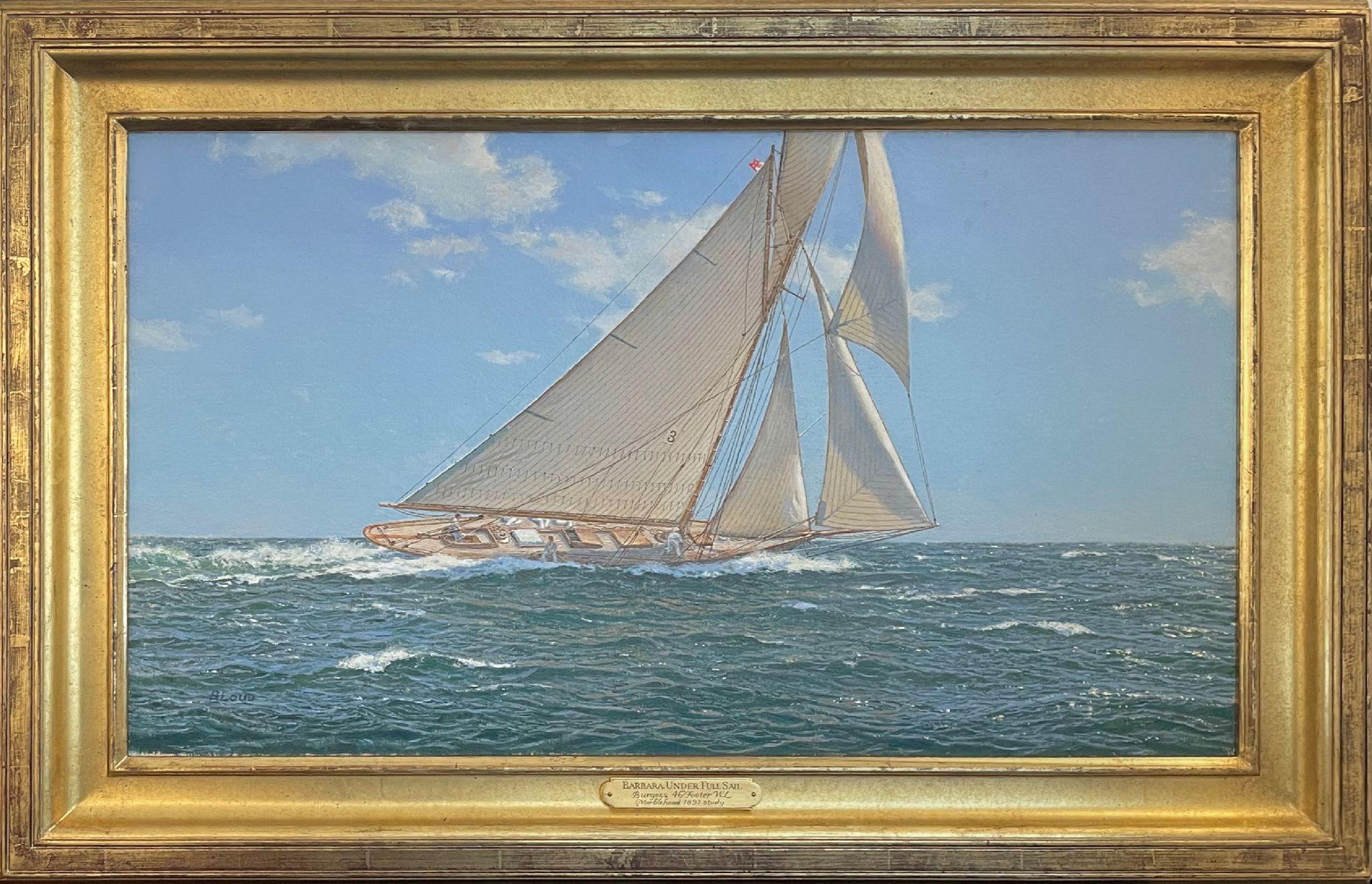 Barbara Under Full Sail - Painting by Richard Loud
