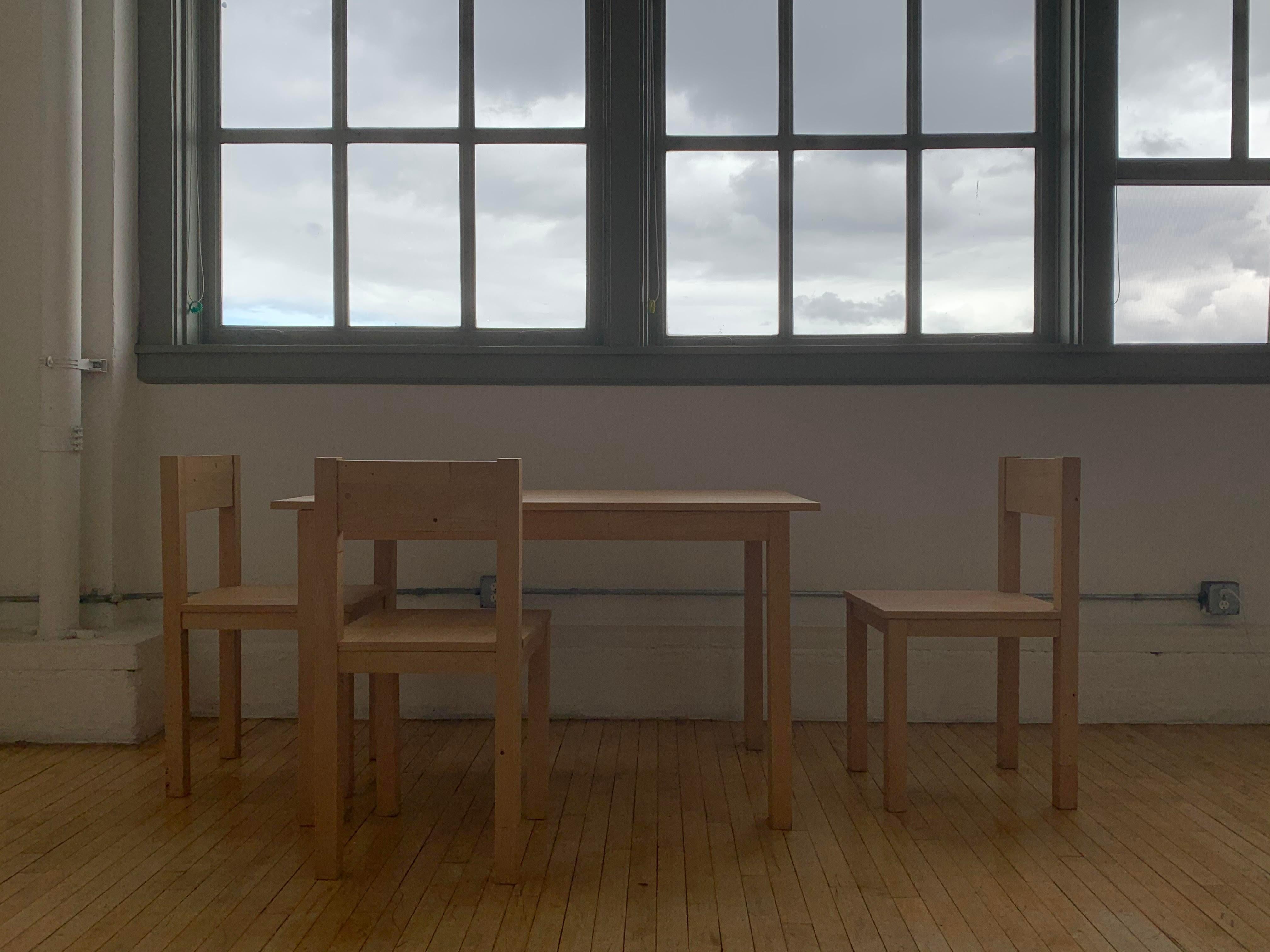 Wood Richard Lowry, The Sleeper Table and Chairs