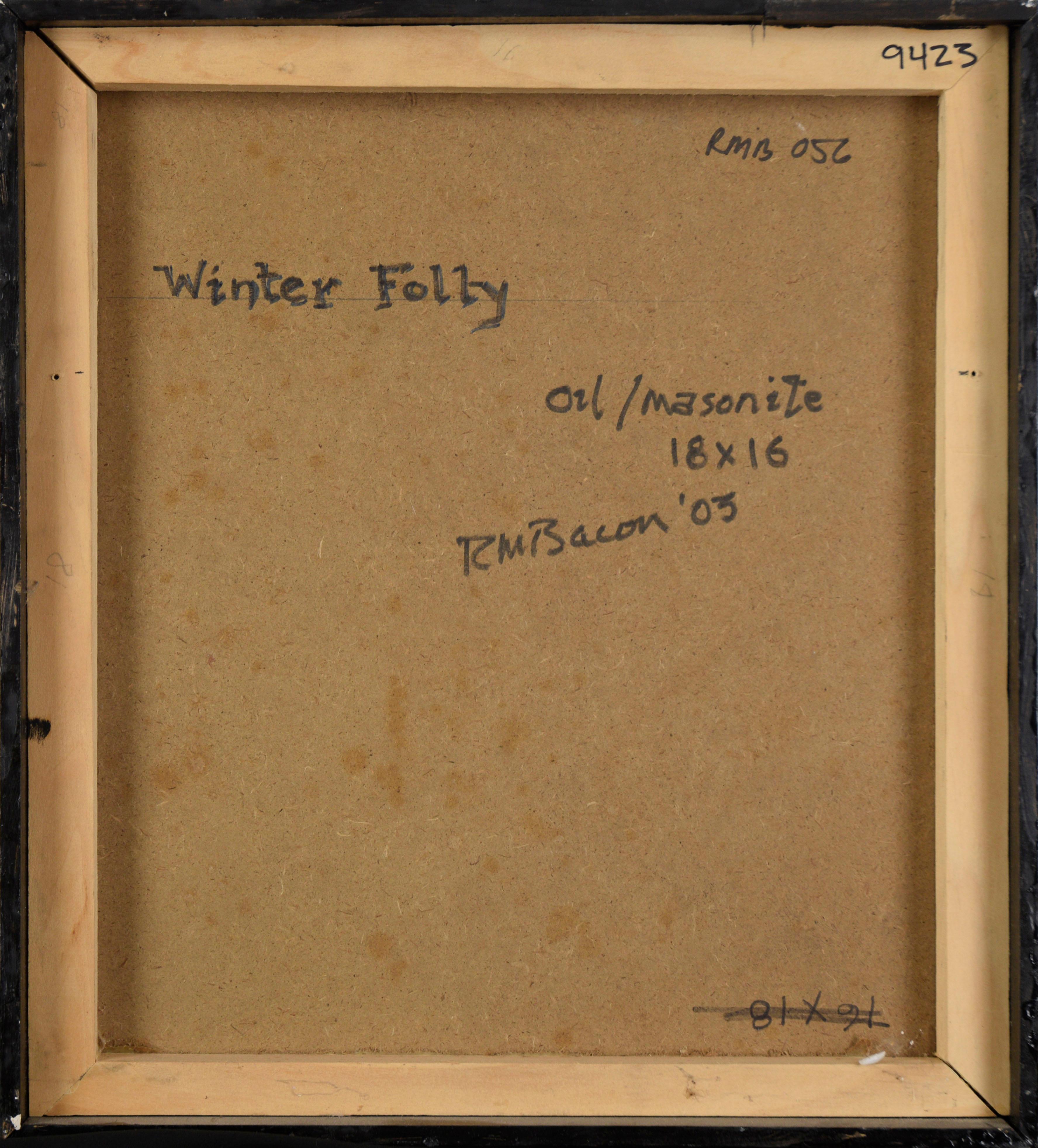 „Winter Folly“ - 2003 Öl auf Masonit im Angebot 2