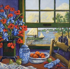 "Still Life w/ Day Sailor" Landscape and Still Life in Acrylic