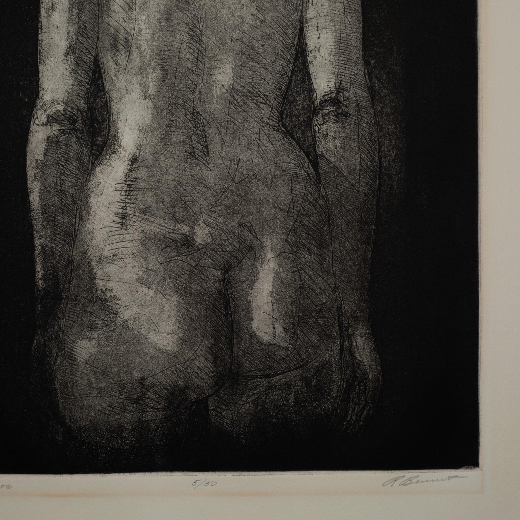 Richard M. Bennett, Ausgangspunkt, Lithographie in limitierter Auflage, signiert im Zustand „Gut“ im Angebot in San Francisco, CA