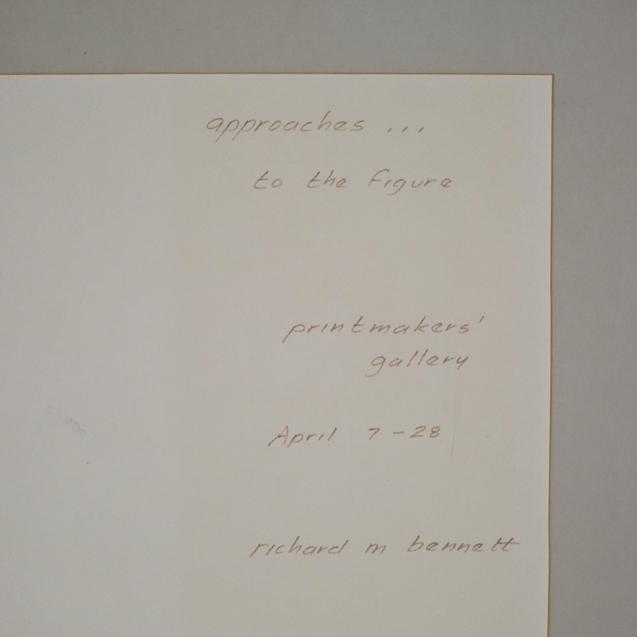 Richard M. Bennett, Ausgangspunkt, Lithographie in limitierter Auflage, signiert (Papier) im Angebot