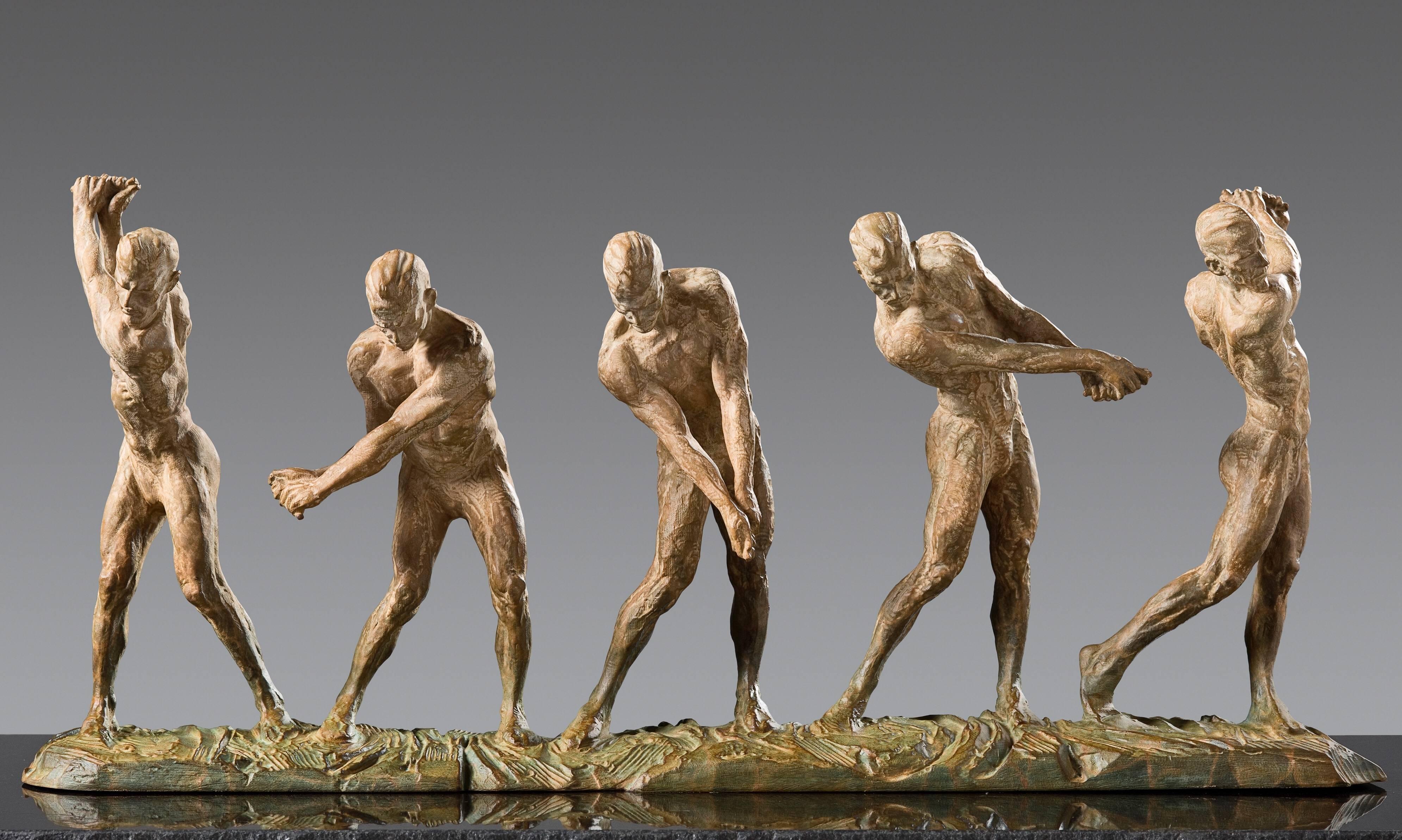 Richard MacDonald Figurative Sculpture – Anatomie des Golfs I-V, Atelier
