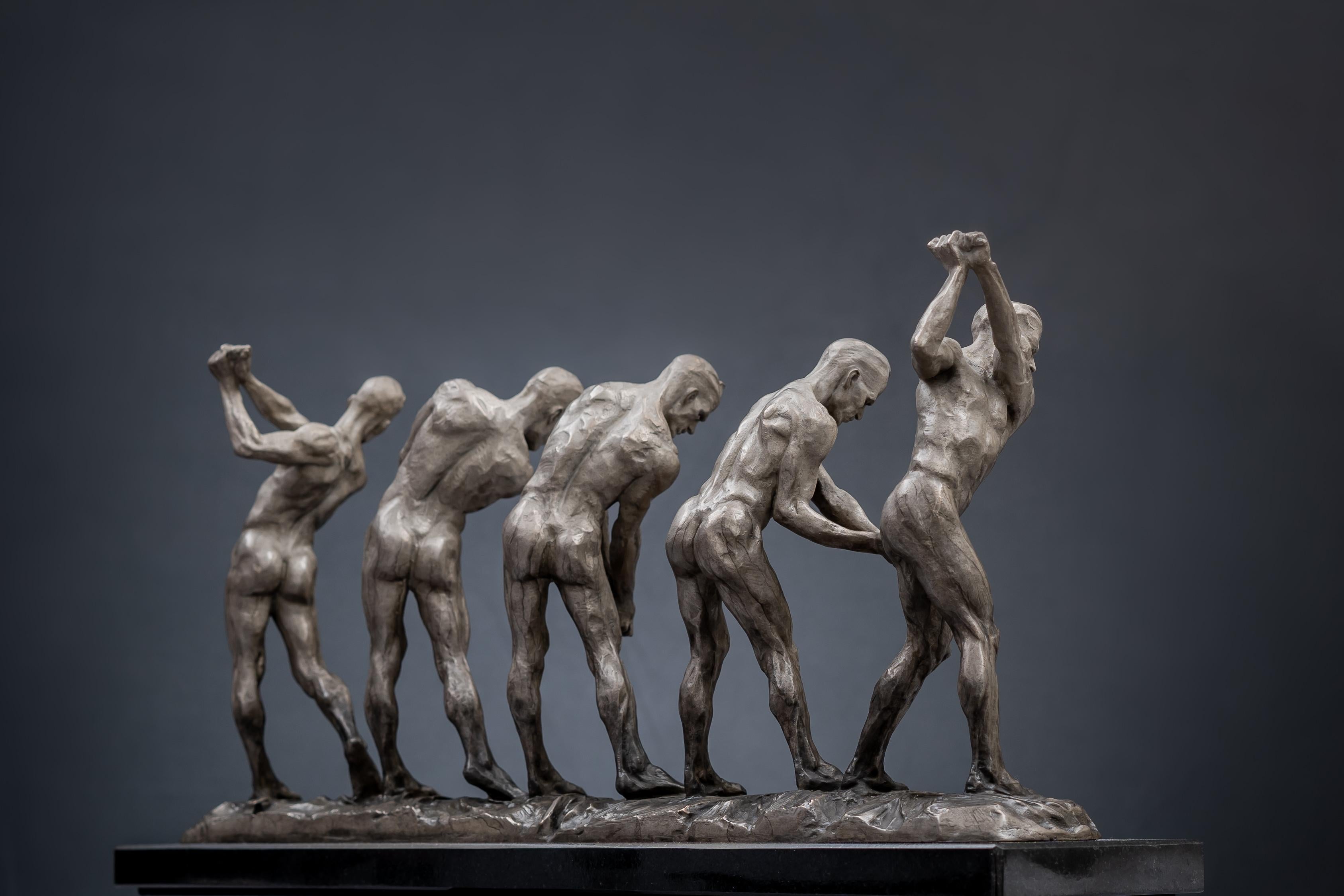 Anatomia del Golf I-V, Atelier A, Platinum - Sculpture Contemporaneo di Richard MacDonald