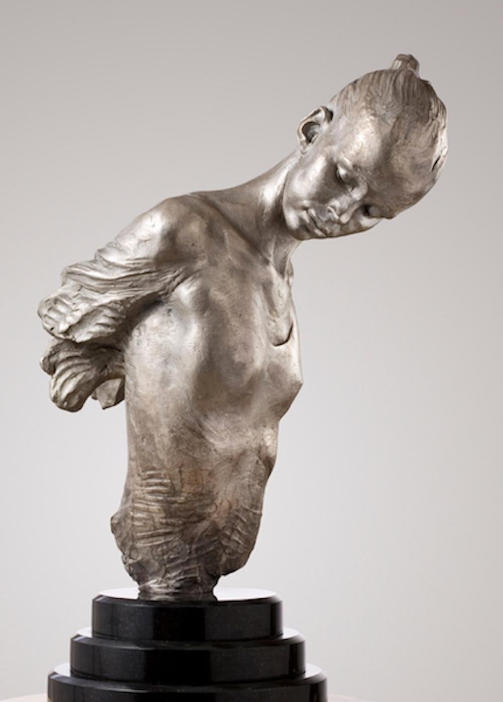 Richard MacDonald Figurative Sculpture - Angelic Crystal, Platinum