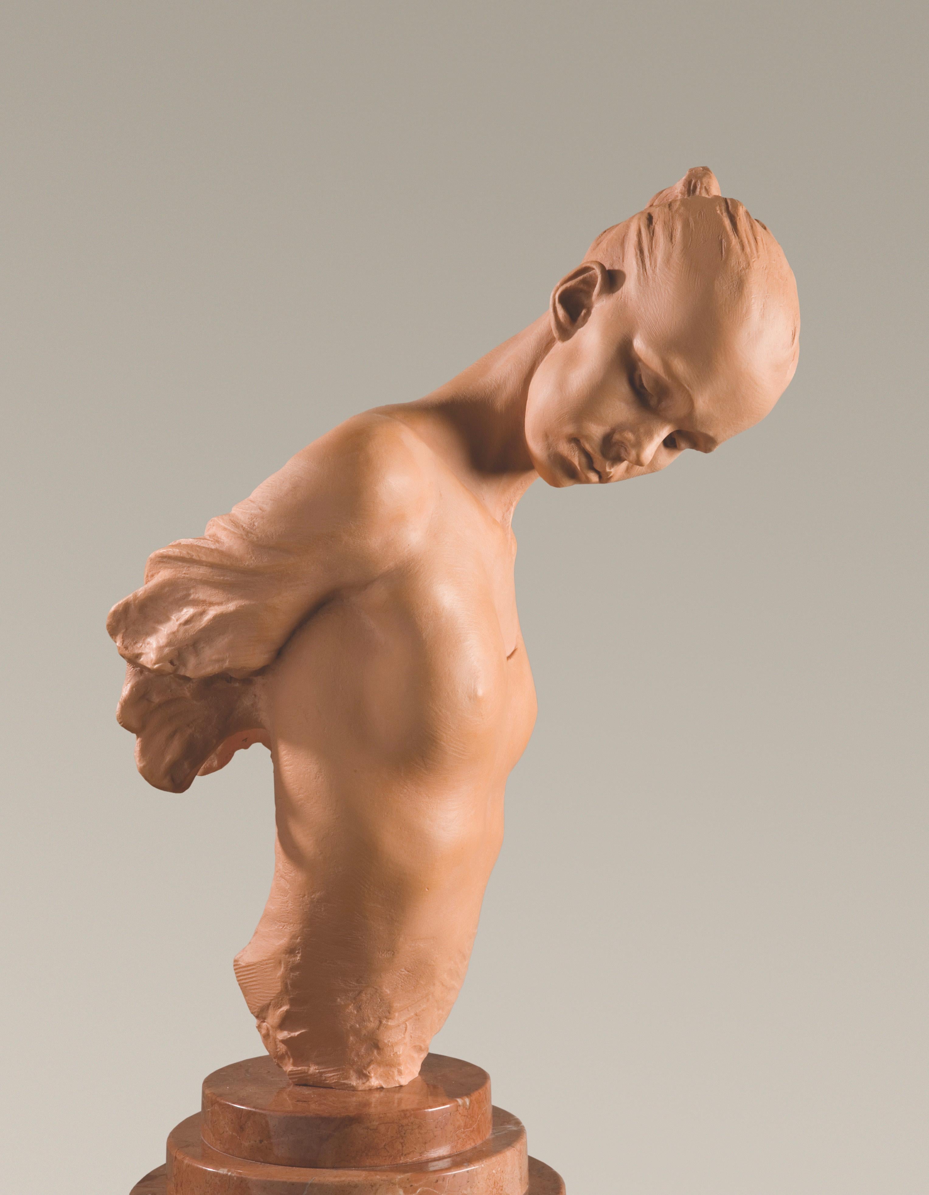 Figurative Sculpture Richard MacDonald - Cristal angélique, terre cuite