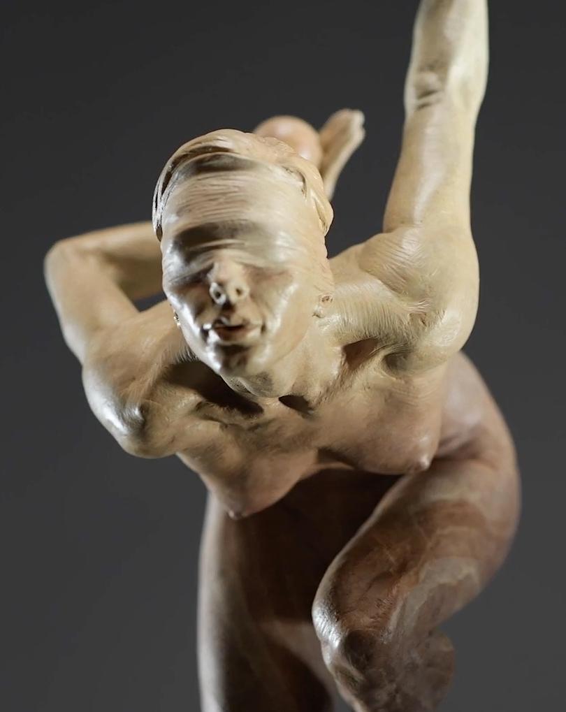 Blinde Courage, Atelier – Sculpture von Richard MacDonald