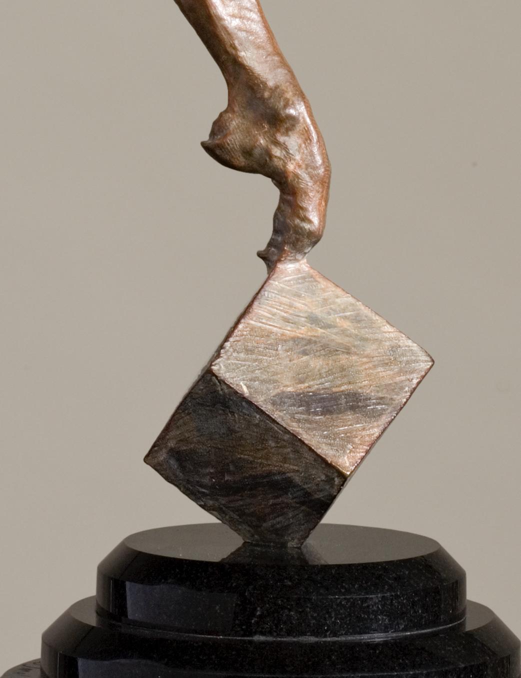 Blind Faith, Atelier - Gold Figurative Sculpture by Richard MacDonald