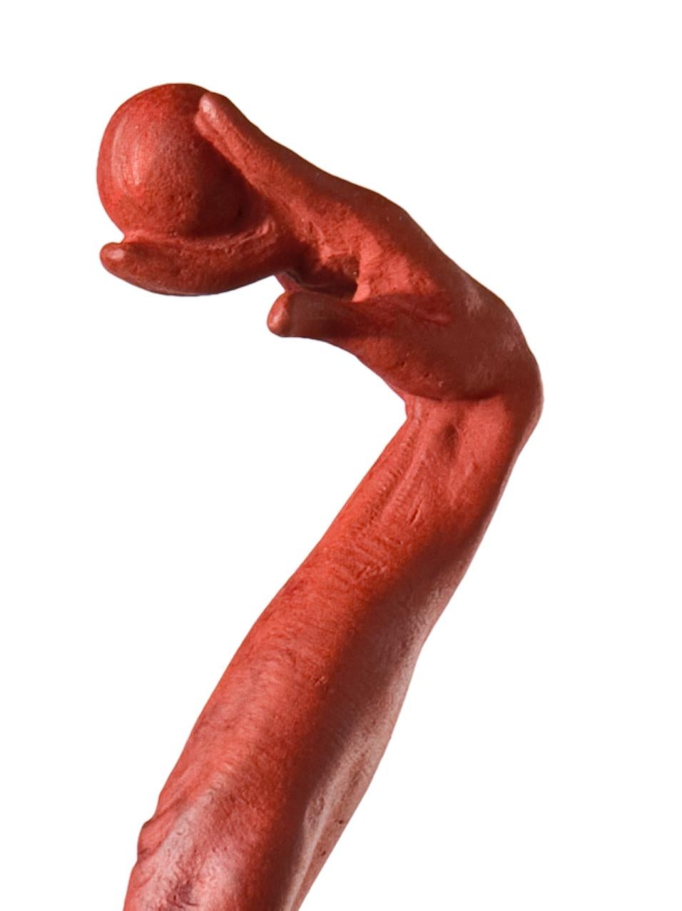 Blind Faith, Atelier, Red - Gold Figurative Sculpture by Richard MacDonald