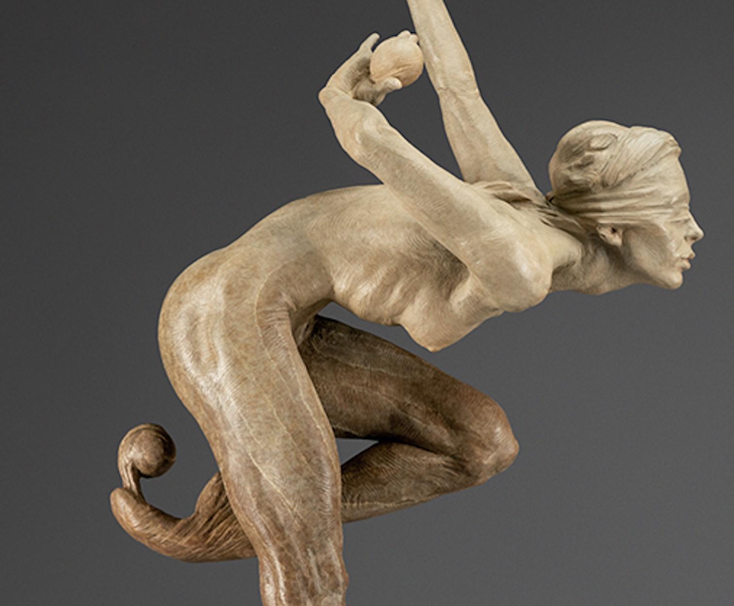 Blind Trust, Atelier - Gold Figurative Sculpture by Richard MacDonald