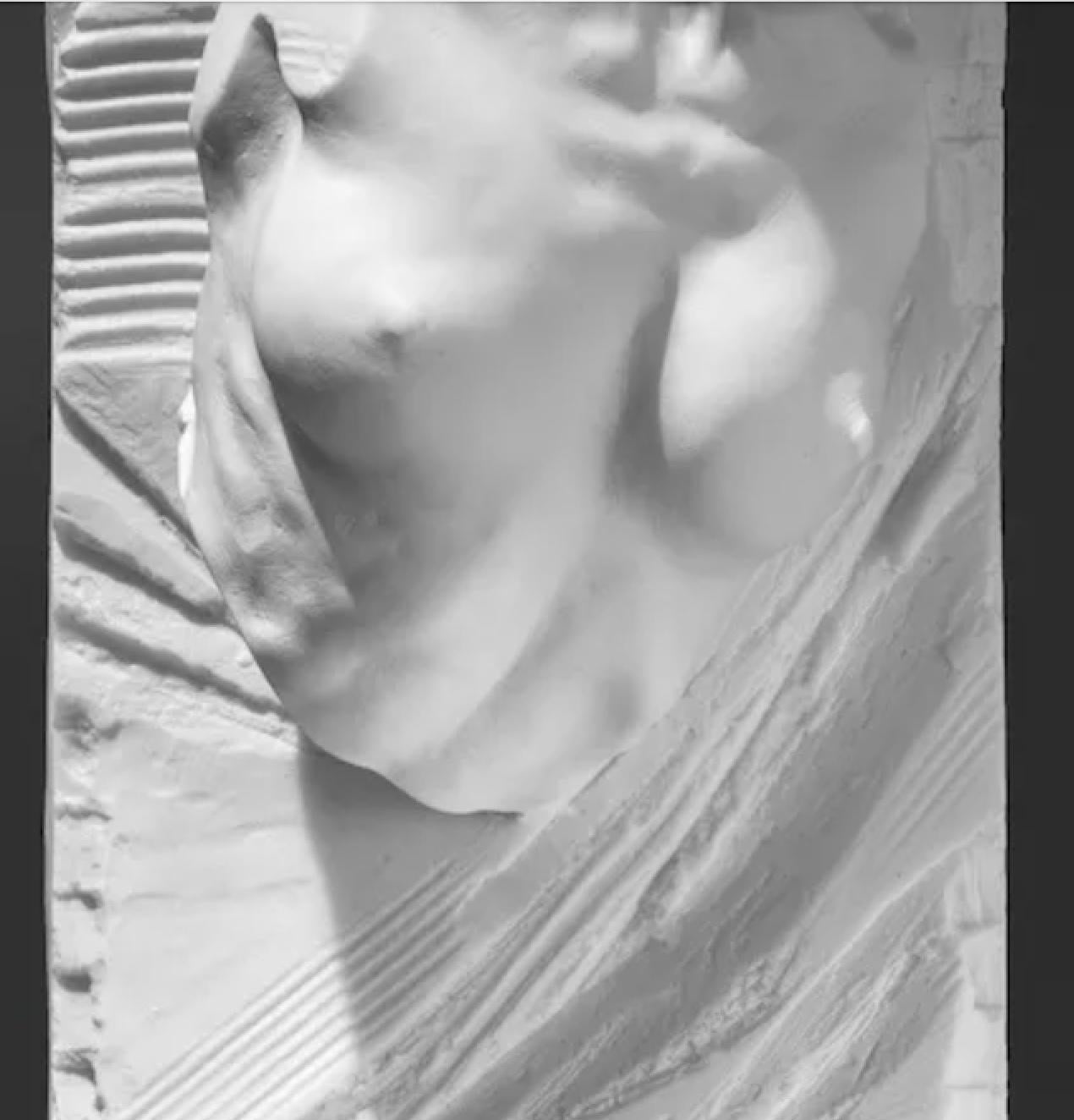 Fragment de brillance, poussière de marbre, résine - Contemporain Sculpture par Richard MacDonald