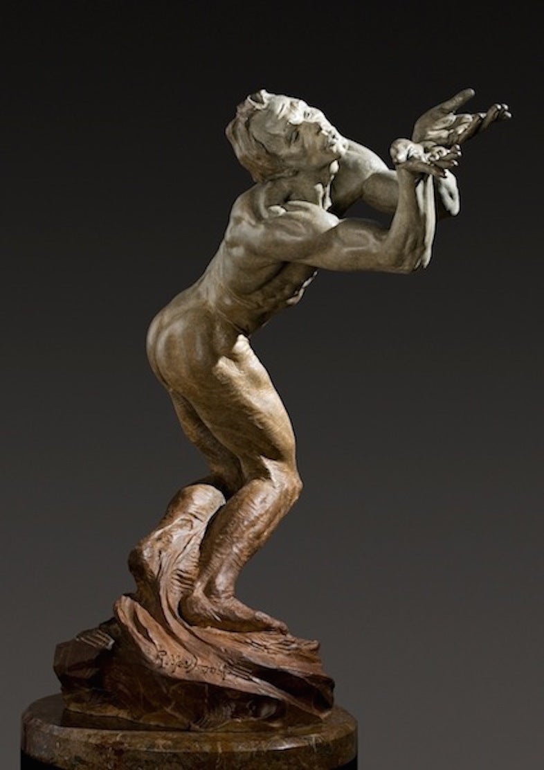 Figurative Sculpture Richard MacDonald - Papillon, demi- vie