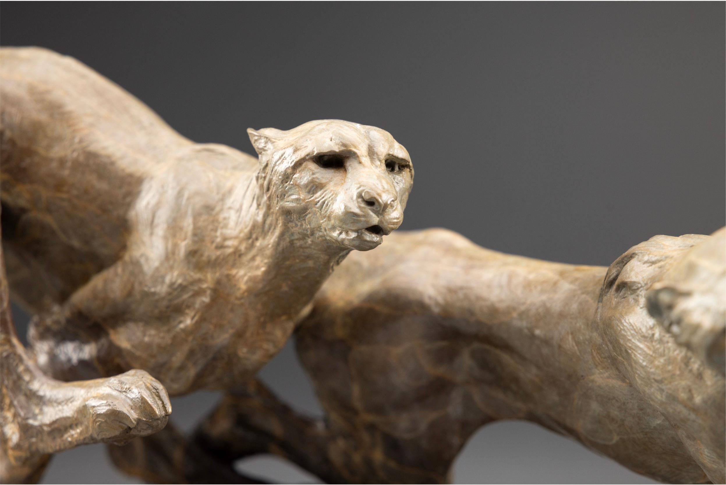 Persecución de guepardos, Atelier A - Sculpture de Richard MacDonald