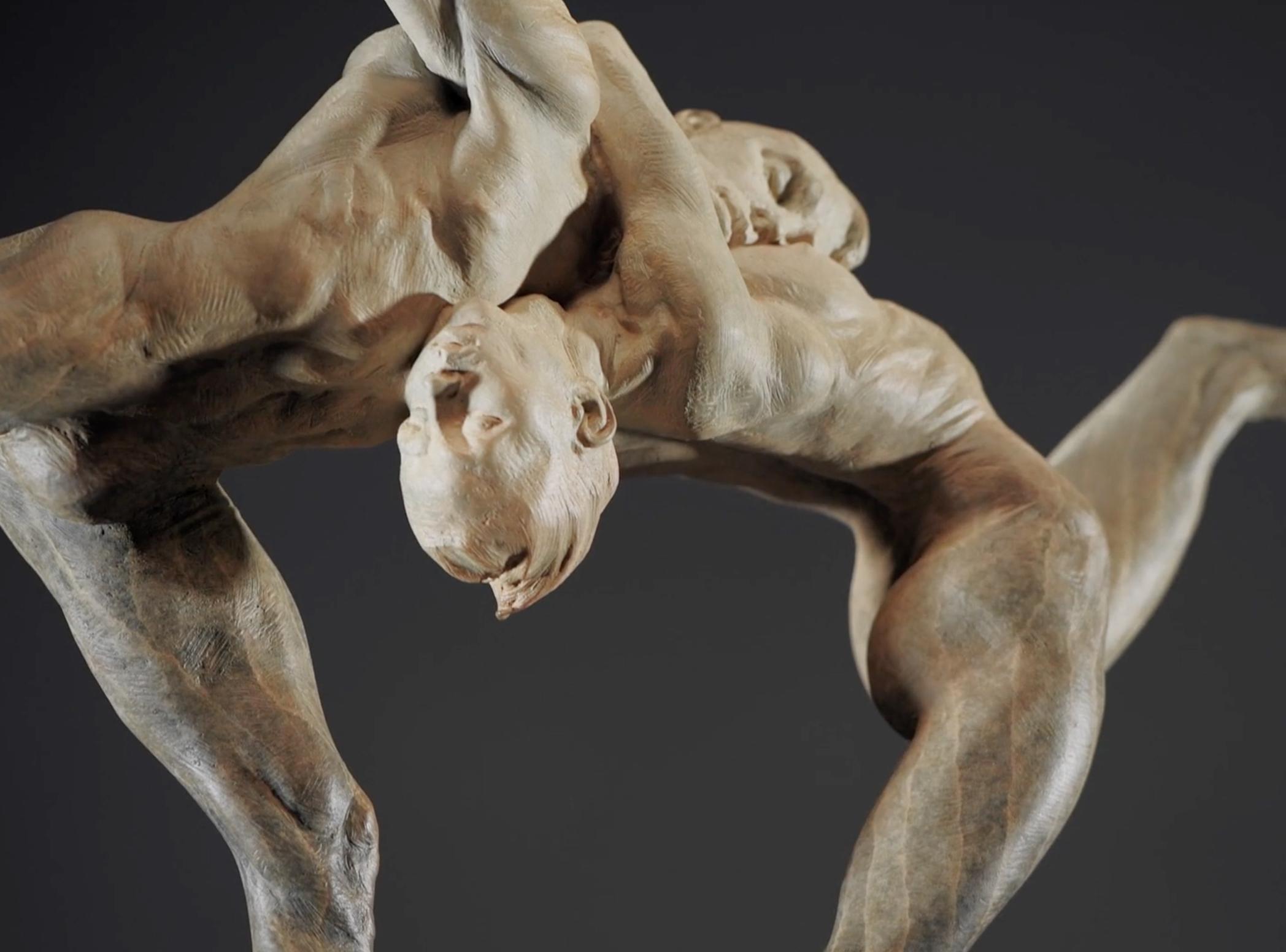 Dance to Paradiso - Gold Figurative Sculpture by Richard MacDonald