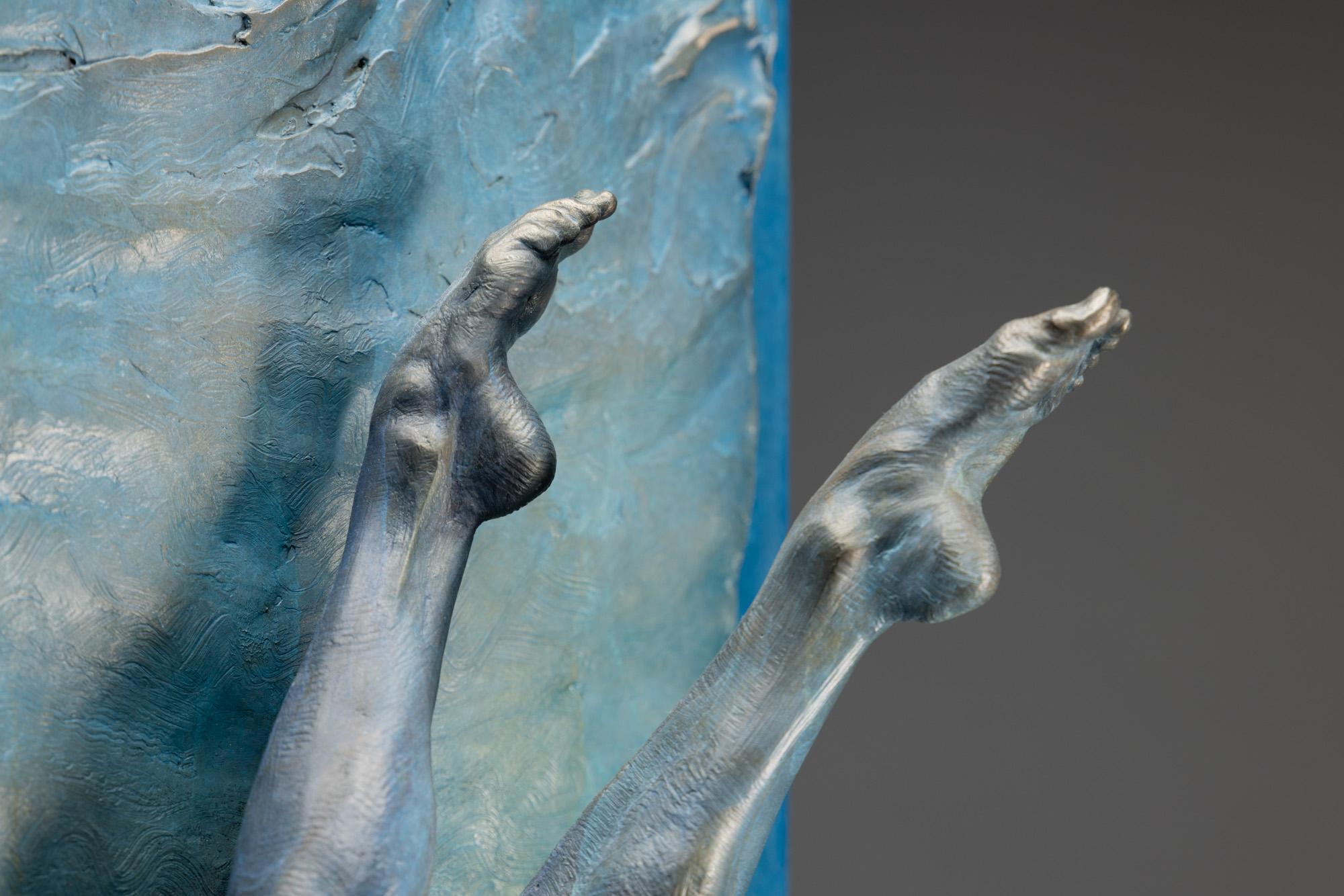 Dancing Waters, Column, Stainless Steel - Contemporary Sculpture by Richard MacDonald