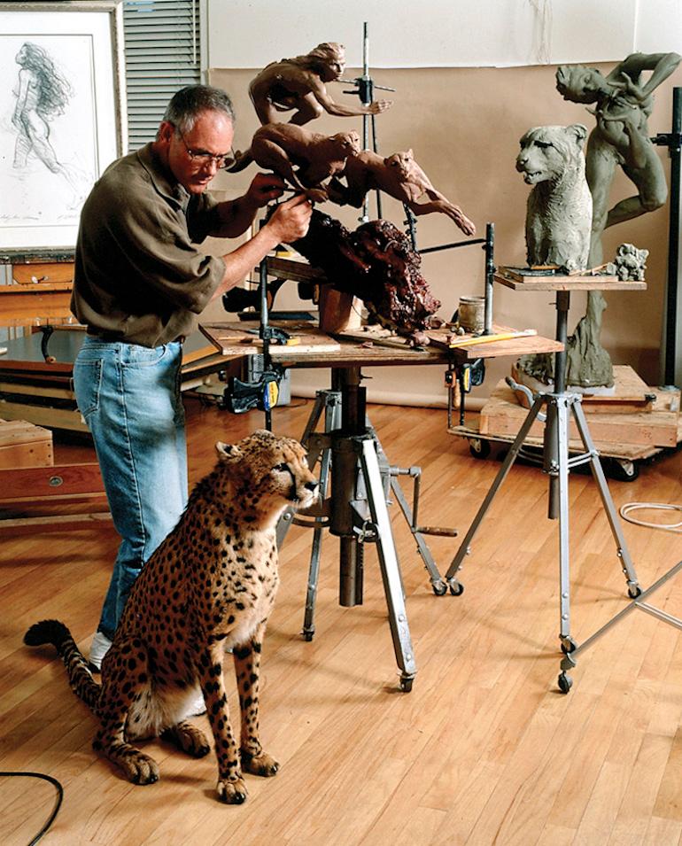 Diana and the Coursing Cheetah, Atelier For Sale 1