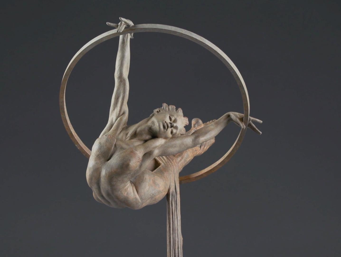 Elena, Atelier - Gold Figurative Sculpture by Richard MacDonald