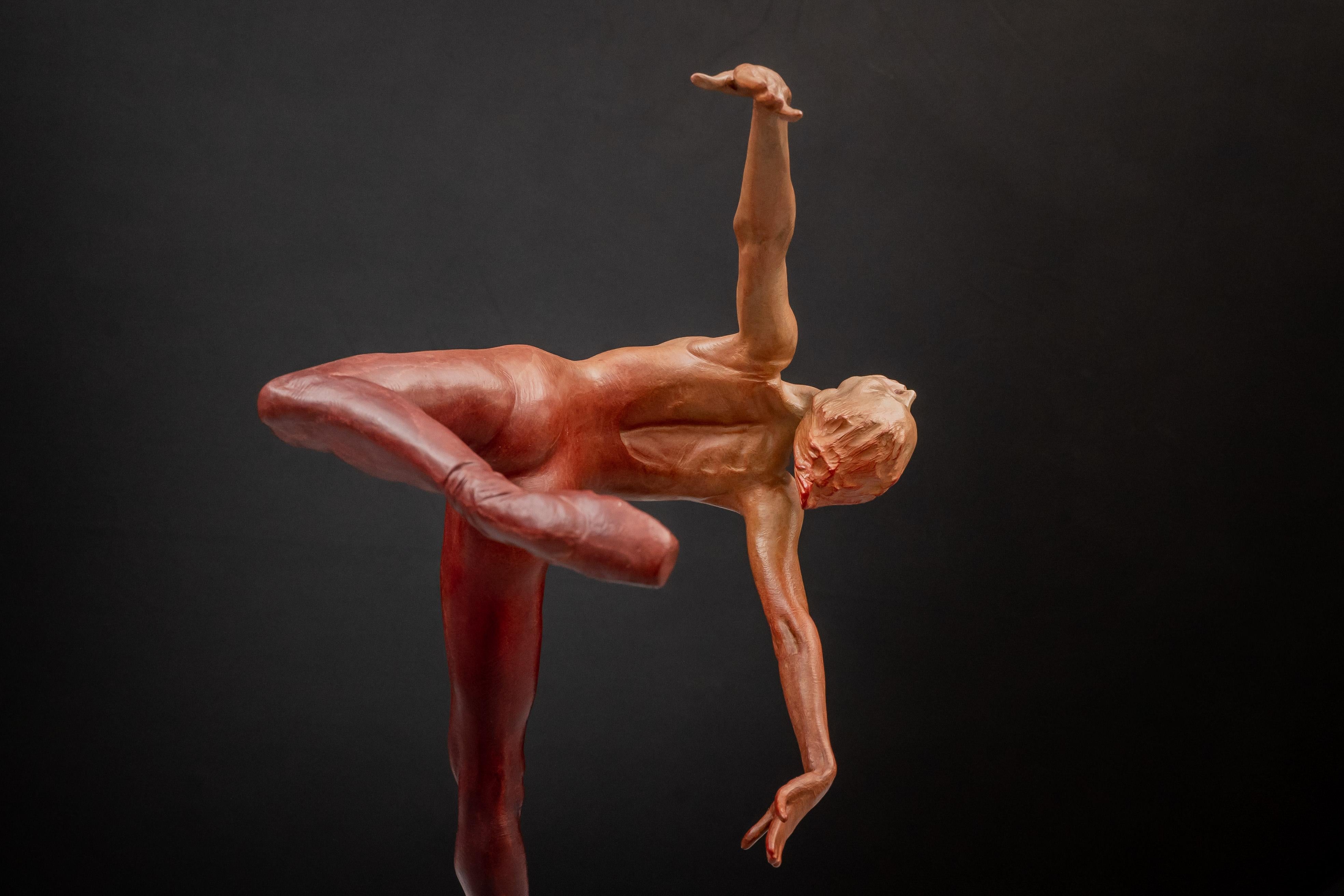 Flight in Attitude, Atelier, Red - Sculpture by Richard MacDonald