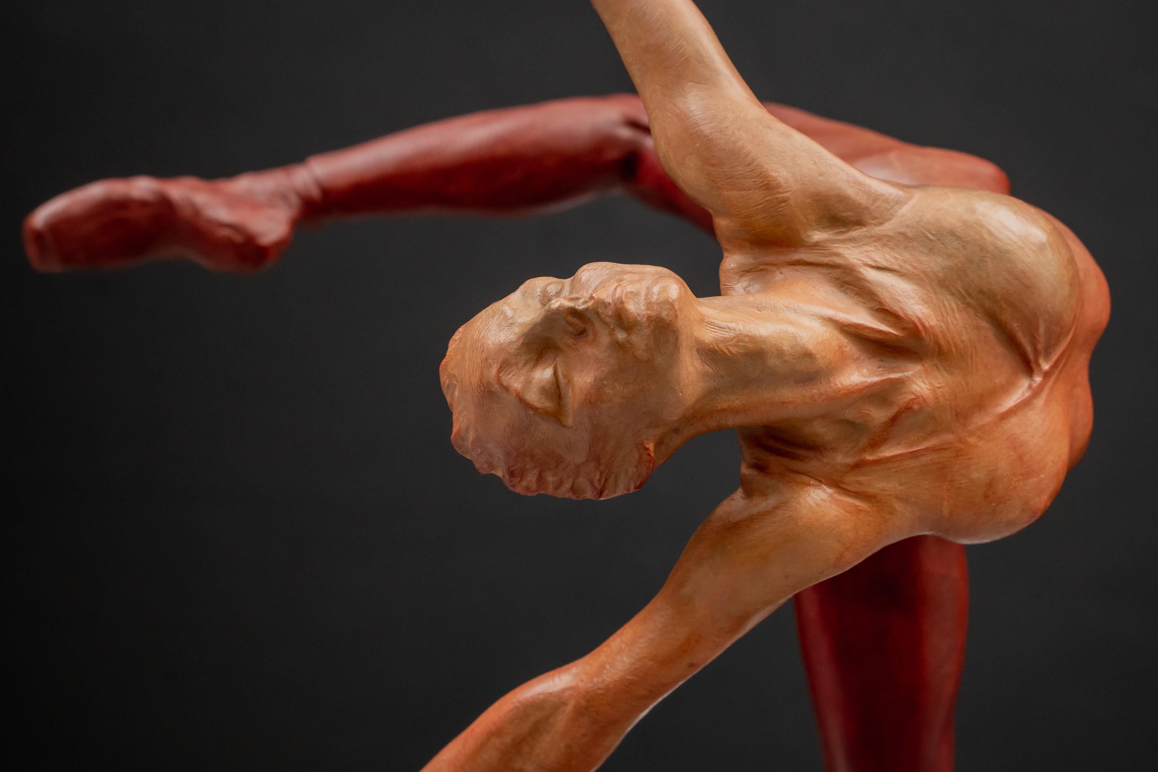 Flight in Attitude, Atelier, Red - Contemporary Sculpture by Richard MacDonald