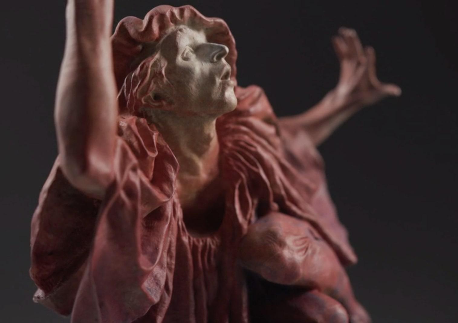 Jacques, Atelier, Red - Contemporary Sculpture by Richard MacDonald