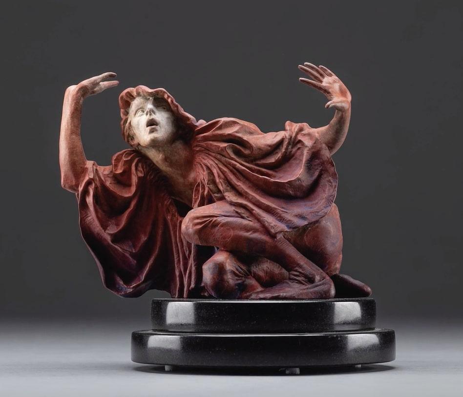 Richard MacDonald Figurative Sculpture - Jacques, Atelier, Red