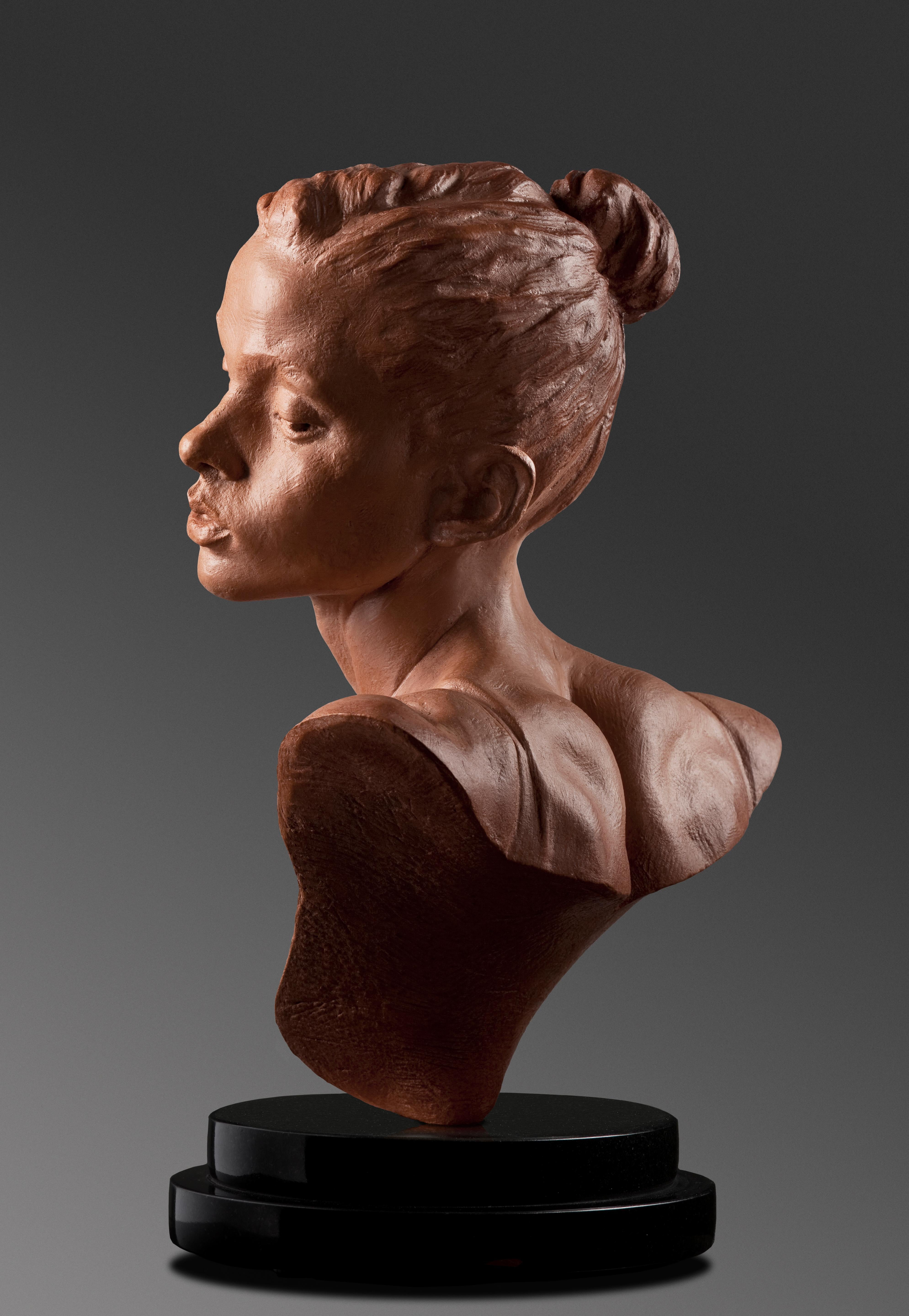 Katherine Bust, Atelier, Terracotta - Contemporary Sculpture by Richard MacDonald
