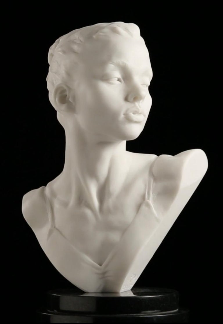 Katherine Bust, Marble Dust - Contemporary Sculpture by Richard MacDonald