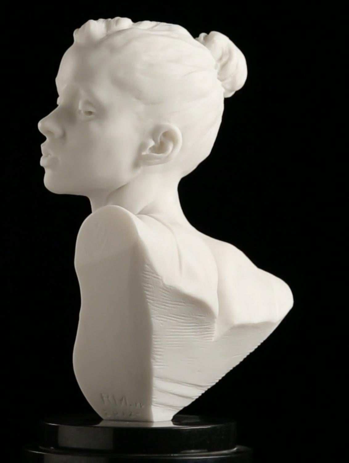 Katherine Bust Atelier, Marble Dust uses cast carrara marble and draws on Richard MacDonald's unique sensitivity to the experience of the dancer. Based on a classical study for the masterwork Dance the Dream, this beautiful portrait captures the