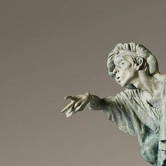 La Fuite du Temps, Atelier A : Sculpture contemporaine en bronze, signée, 21e siècle