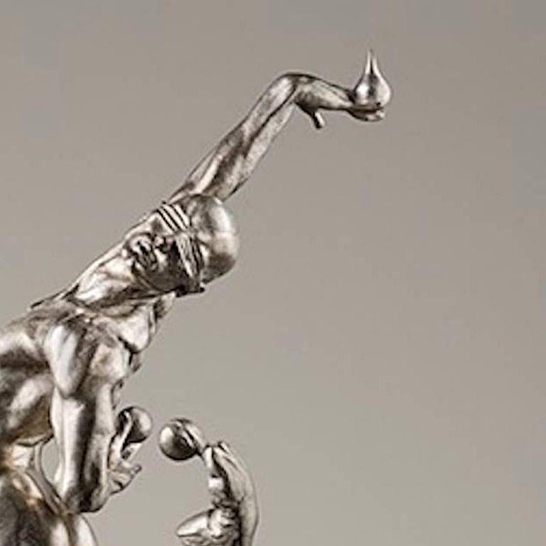 Leap of Faith, Atelier, Platine, Édition spéciale d'une goutte - Sculpture de Richard MacDonald