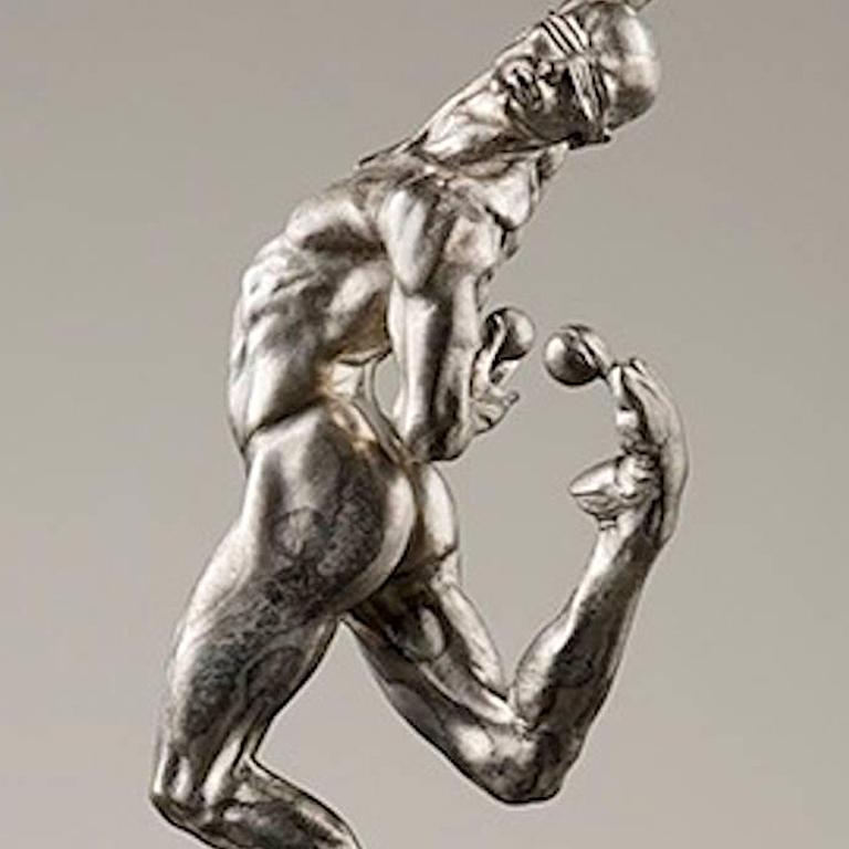 Leap of Faith, Atelier, Platinum, One Drop Special Edition - Contemporary Sculpture by Richard MacDonald