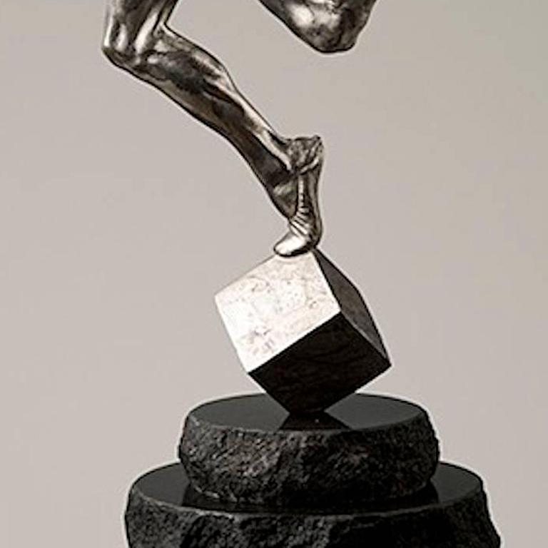 Leap of Faith, Atelier, Platinum, One Drop Special Edition - Gold Figurative Sculpture by Richard MacDonald