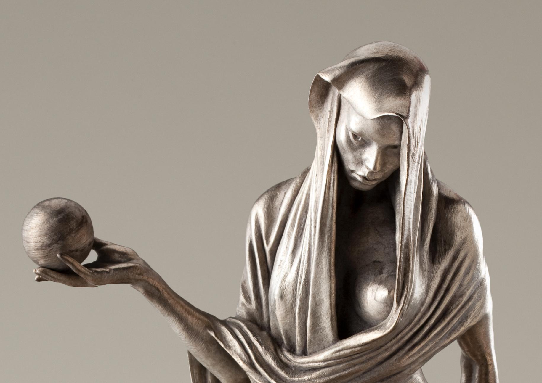 Nightfall, Atelier, Platinum - Sculpture di Richard MacDonald