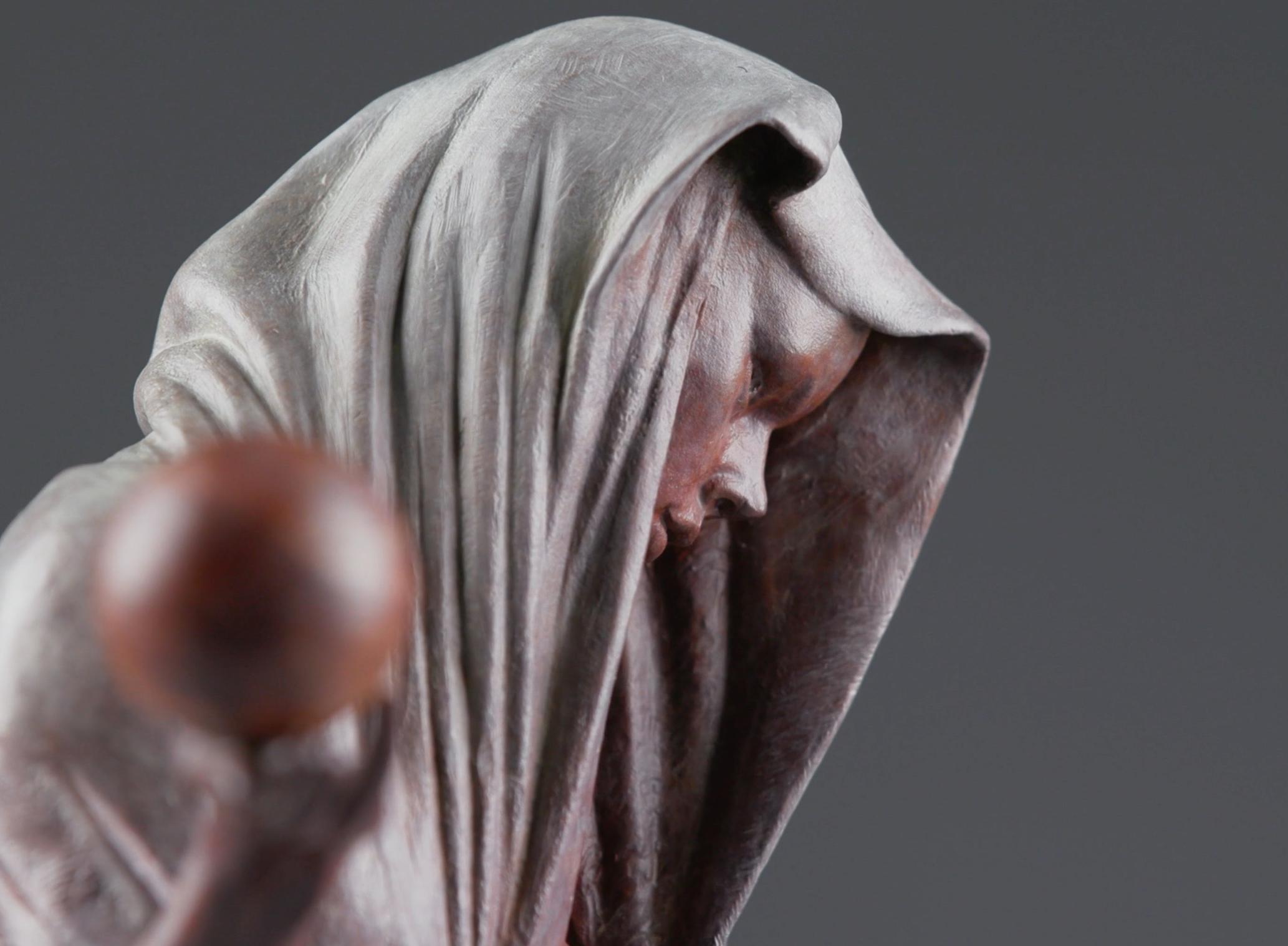 Nightfall Red, Atelier - Gold Figurative Sculpture by Richard MacDonald