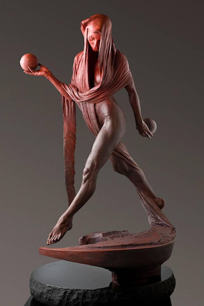 Richard MacDonald Figurative Sculpture - Nightfall Third Life, Red