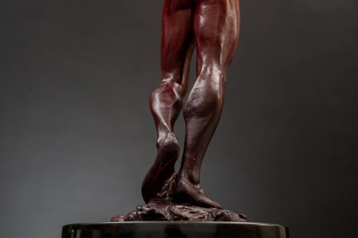 Nureyev, Atelier, Rosso - Sculpture di Richard MacDonald